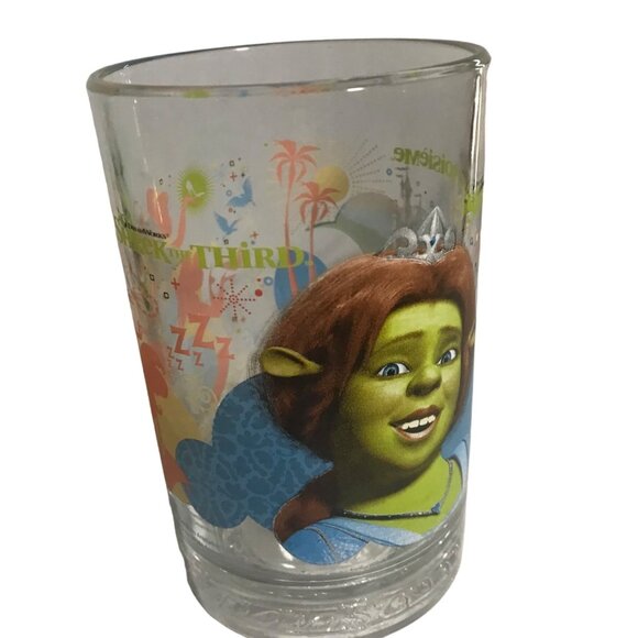 Shrek The Third Collectible Glass Set of 2 DreamWorks - Picture 3 of 8